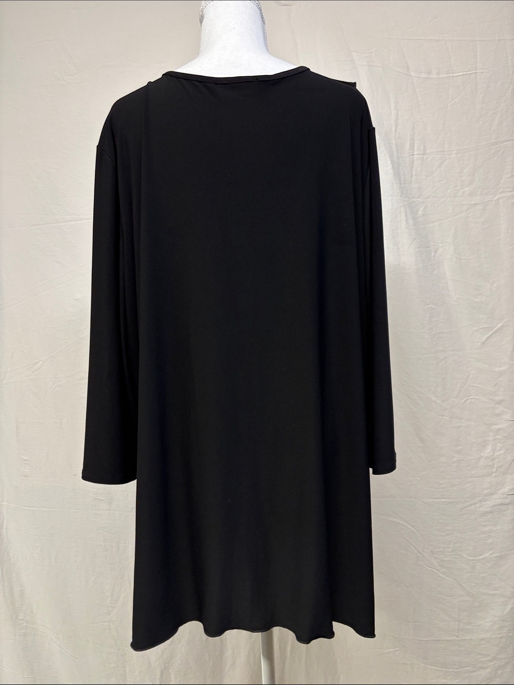 Hamilton Black Ruffle-Front Tunic - Picture 3 of 6
